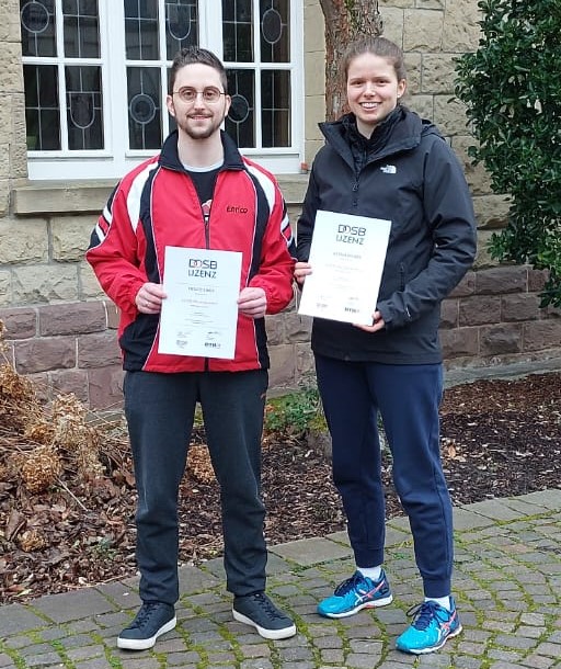 Übungsleiter Katrin Pfeffer und Enrico Ehret