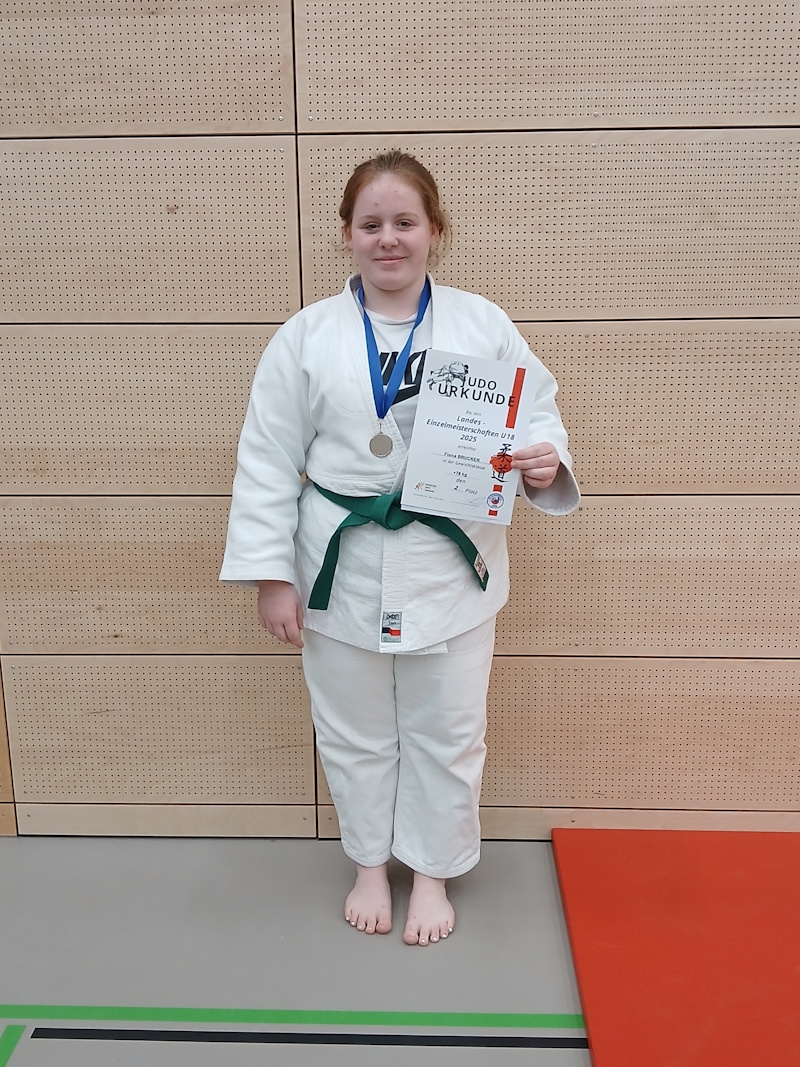 Fiona Brucker wird Badische Vizemeisterin im Judo